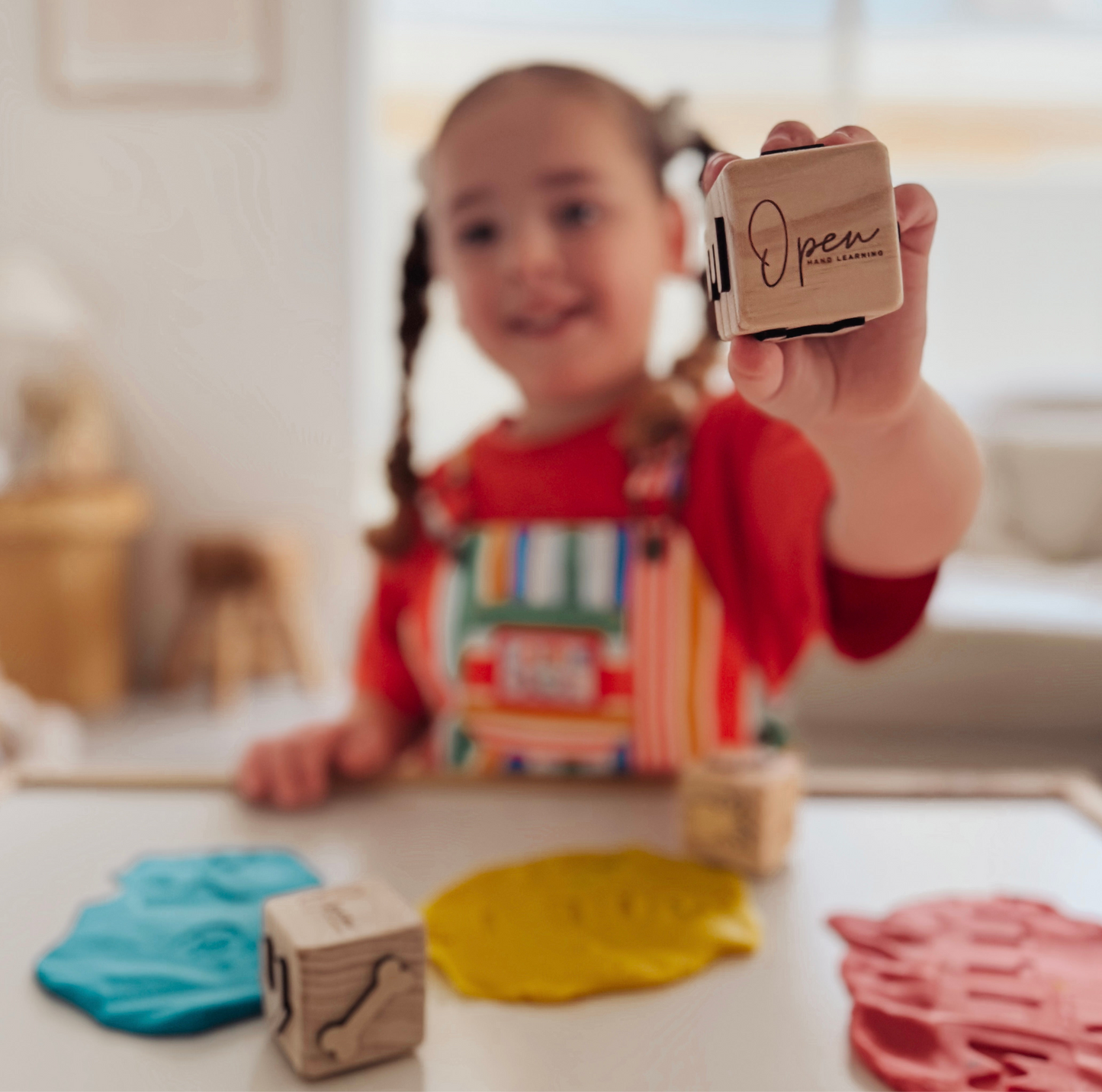 Custom Name Play Dough Stamp – Toddler Cube