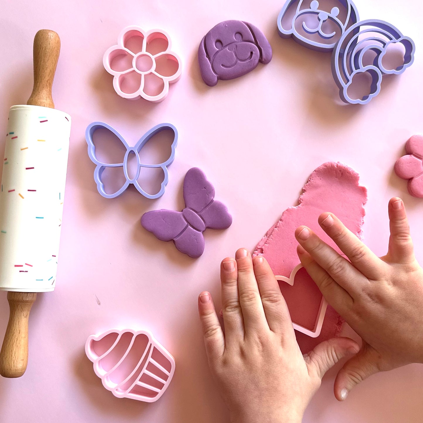 Pastel Play Dough Cutters – Girl Set