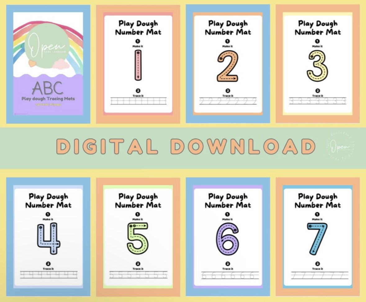 FREE Montessori Play Dough 1-20 Worksheet: Hands-On Learning for Toddlers & Preschoolers