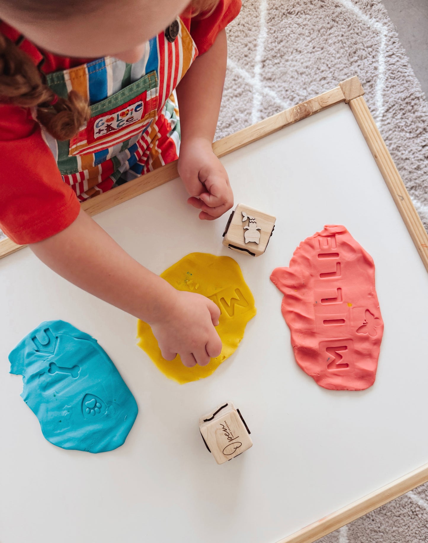 Custom Name Play Dough Stamp – Toddler Cube