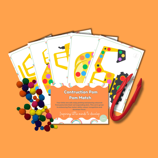 Busy Bag – A4 Pom Pom Dot Match - from Open Hand Learning - Busy Bag Toddler Activity