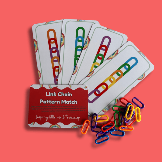 Busy Bag – Link Chains Pattern Match - from Open Hand Learning - Busy Bag Toddler Activity