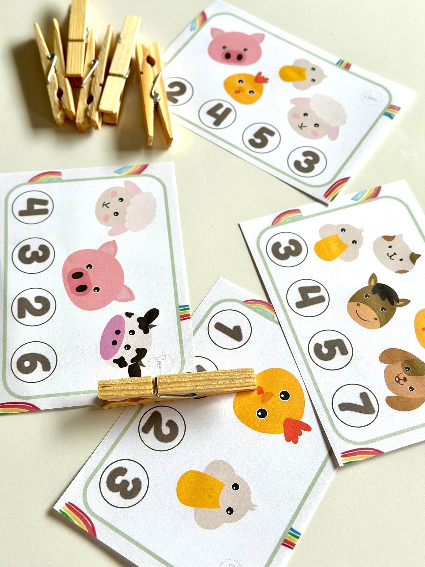 Busy Bag – Peg Number Match - from Open Hand Learning - Busy Bag Toddler Activity