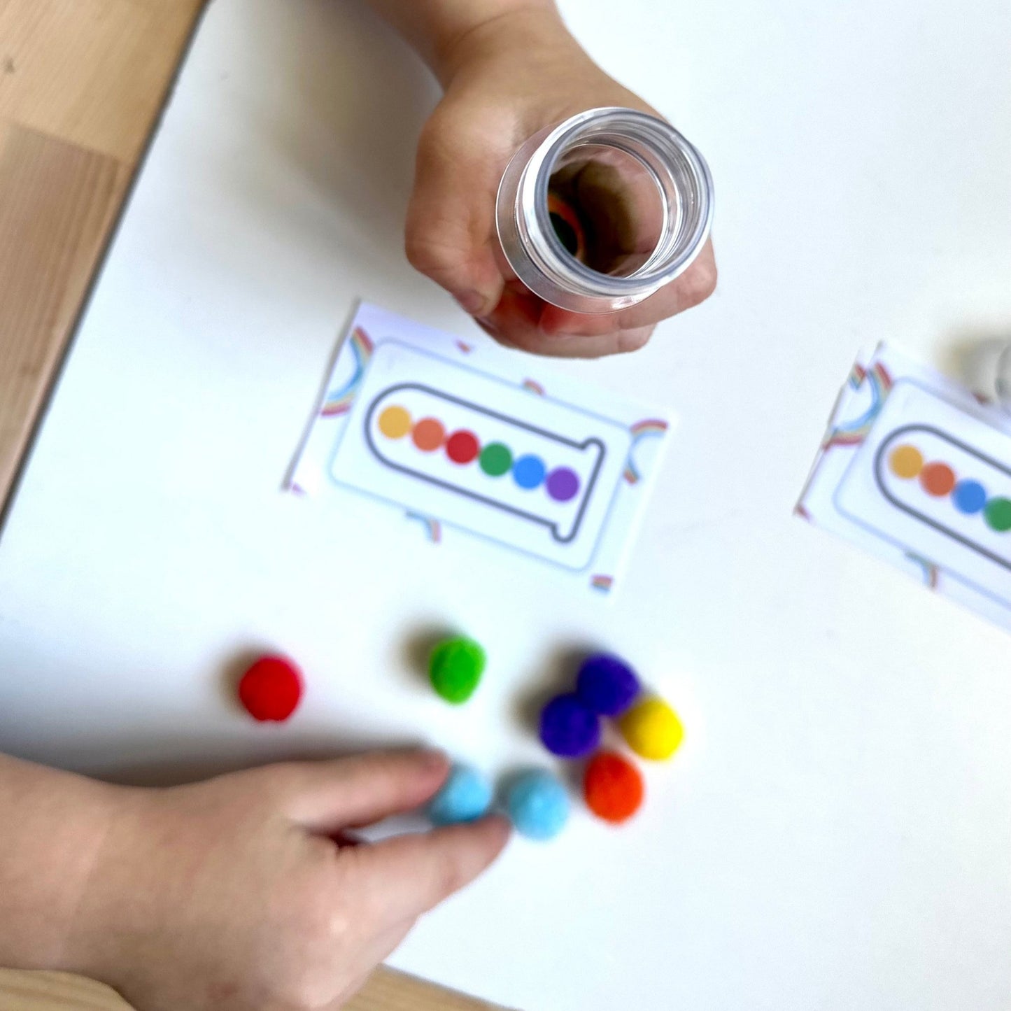 Busy Bag – Test Tube Pom Pom Match - from Open Hand Learning - Busy Bag Toddler Activity