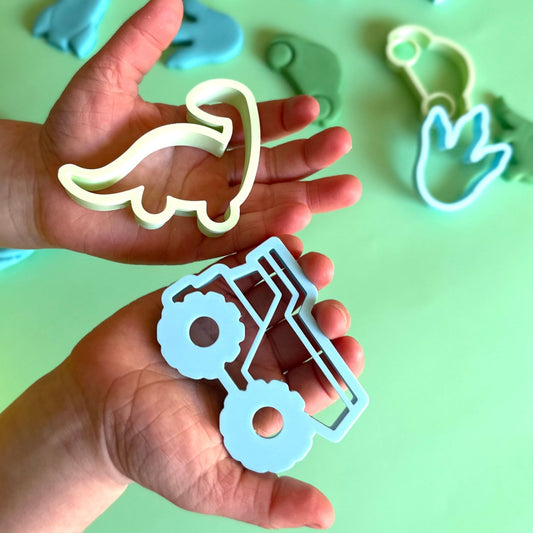 Pastel Play Dough Cutters – Boy Set - from Open Hand Learning - Busy Bag Toddler Activity