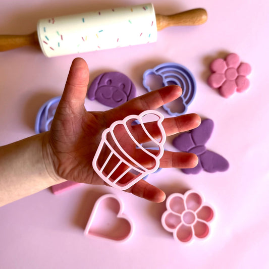 Pastel Play Dough Cutters – Girl Set - from Open Hand Learning - Busy Bag Toddler Activity