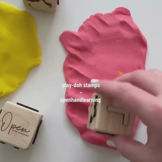 Custom Name Play Dough Stamp – Toddler Cube