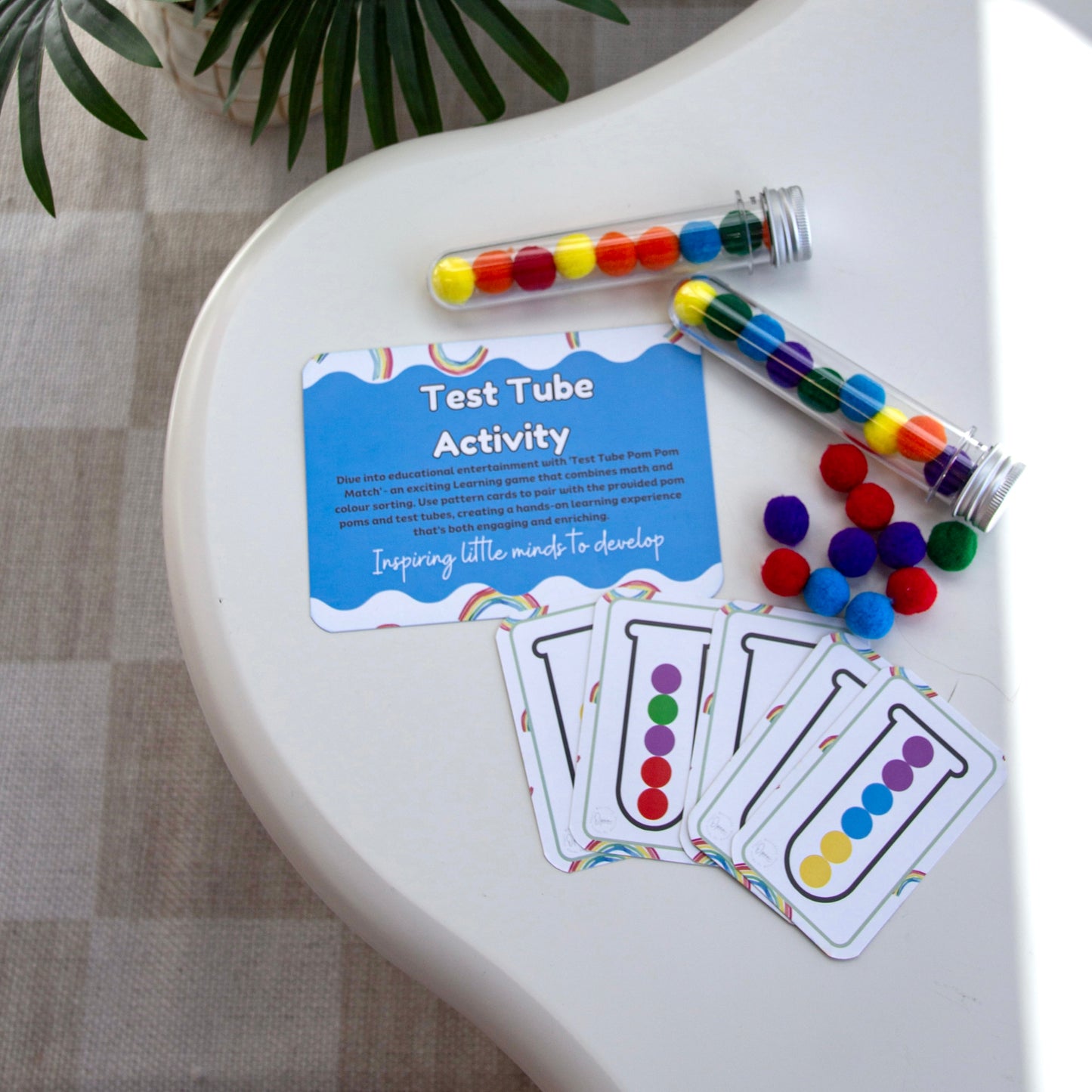 Busy Bag – Test Tube Pom Pom Match