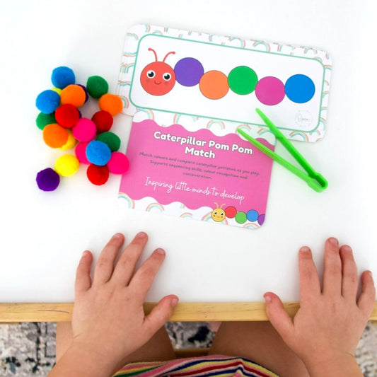 Busy Bag – Caterpillar Pom Pom Match