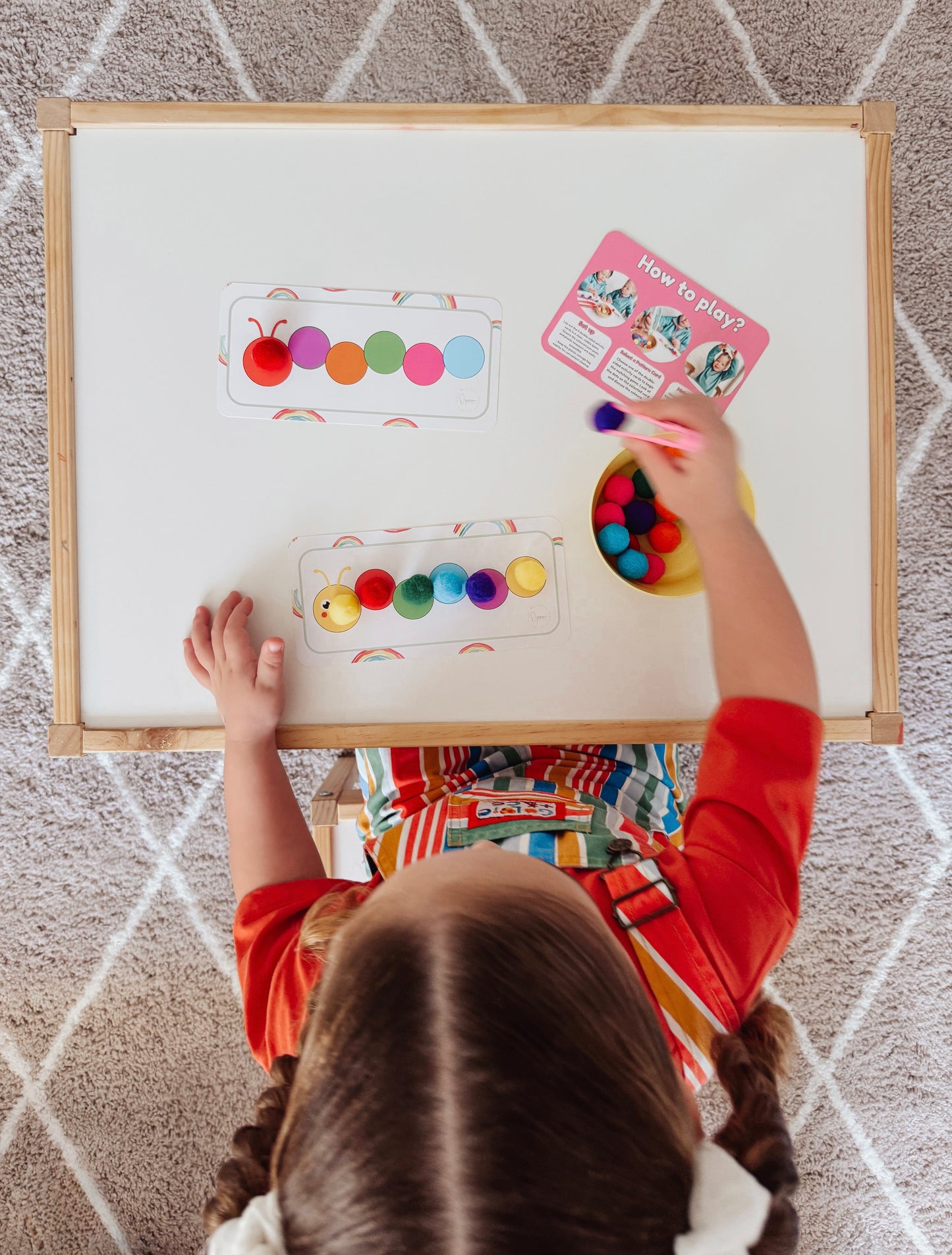 Busy Bag – Caterpillar Pom Pom Match