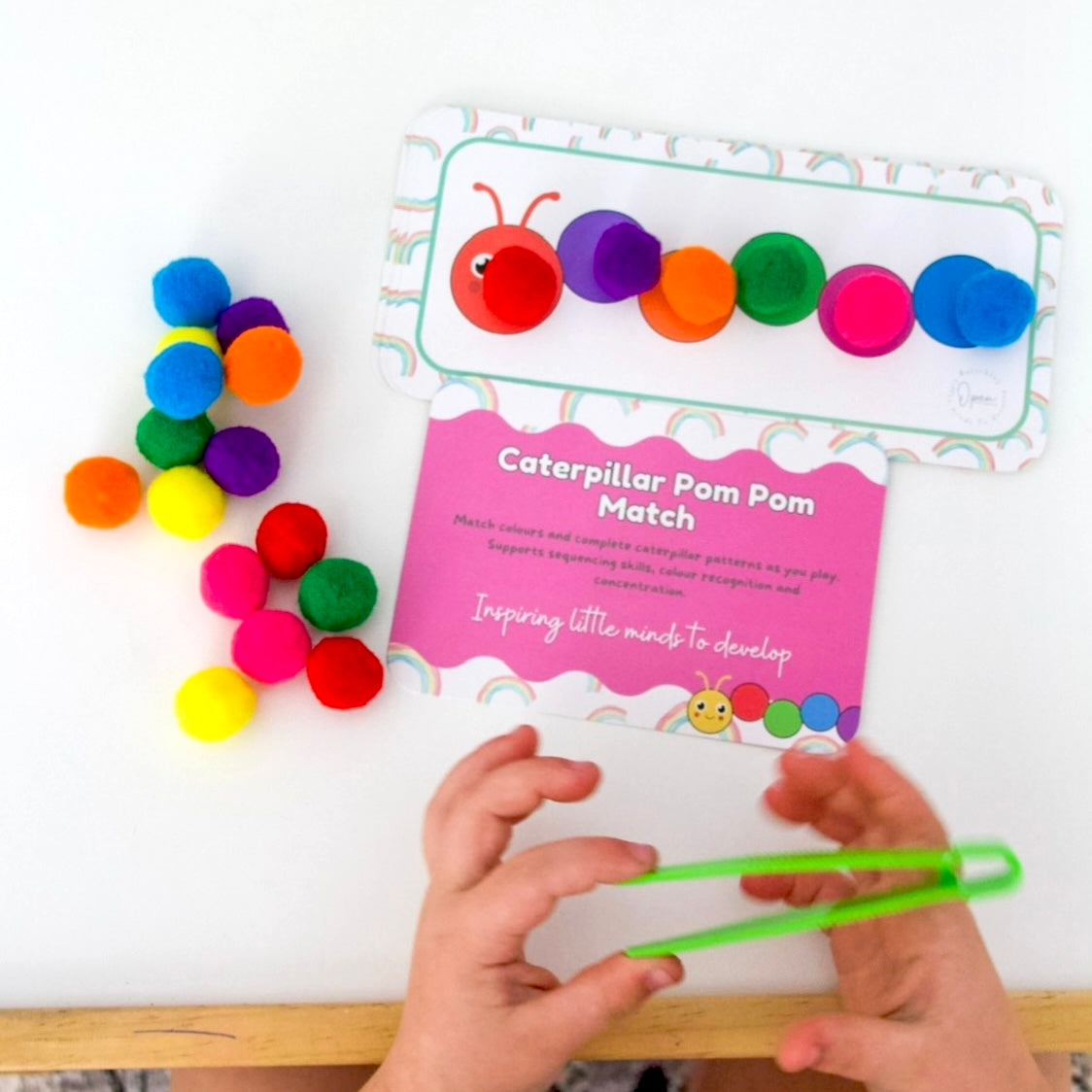 Busy Bag – Caterpillar Pom Pom Match