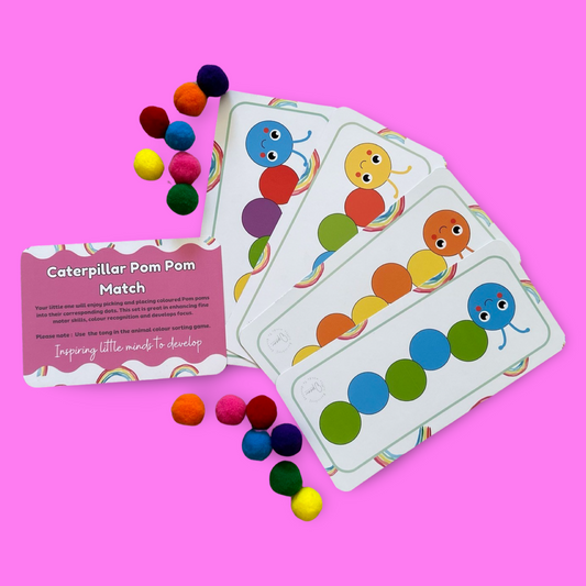 Busy Bag – Caterpillar Pom Pom Match