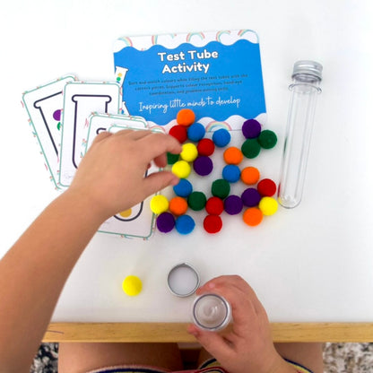 Busy Bag – Test Tube Pom Pom Match