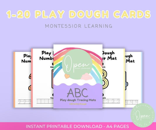 FREE Montessori Play Dough 1-20 Worksheet: Hands-On Learning for Toddlers & Preschoolers