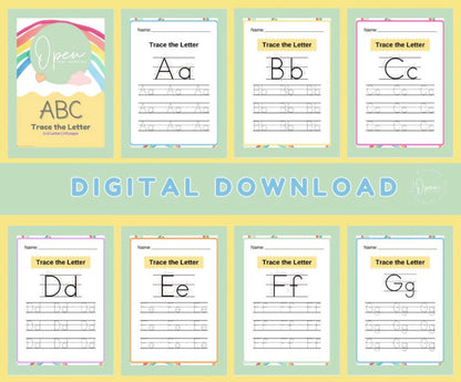 FREE ABC Tracing Worksheets | A4 pages for Early Learning Delight