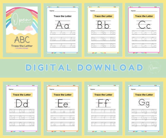 FREE ABC Tracing Worksheets | A4 pages for Early Learning Delight