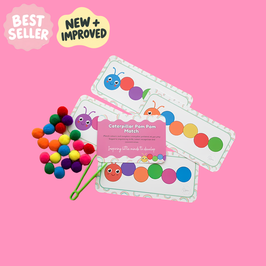 Busy Bag – Caterpillar Pom Pom Match