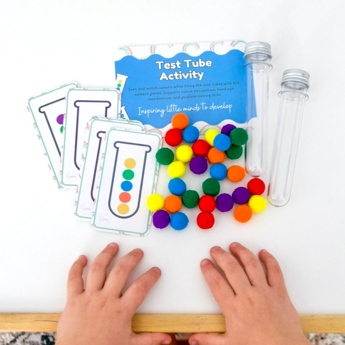 Busy Bag – Test Tube Pom Pom Match