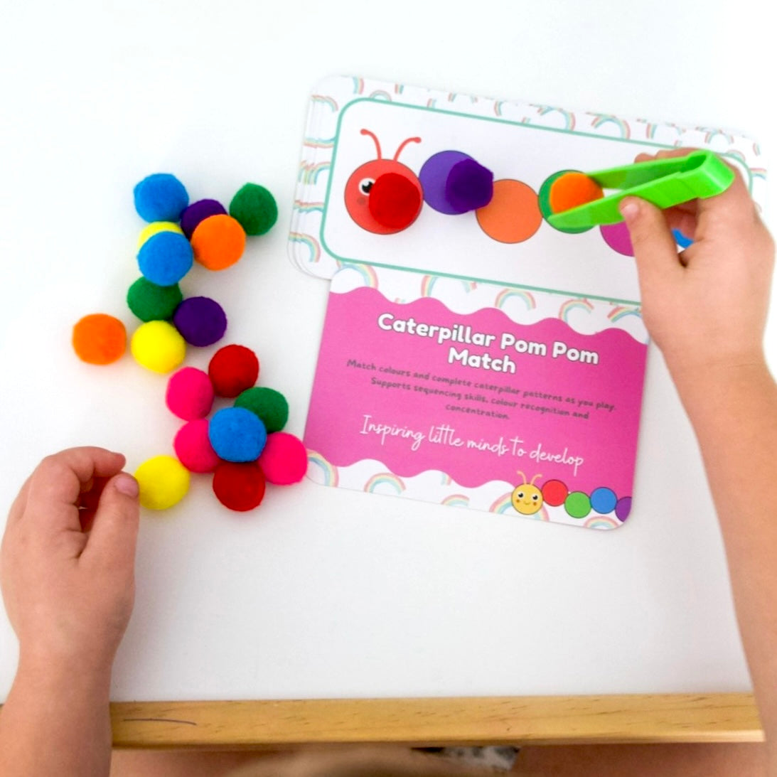 Busy Bag – Caterpillar Pom Pom Match