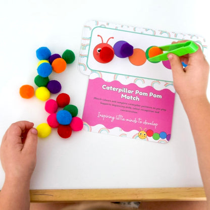 Busy Bag – Caterpillar Pom Pom Match