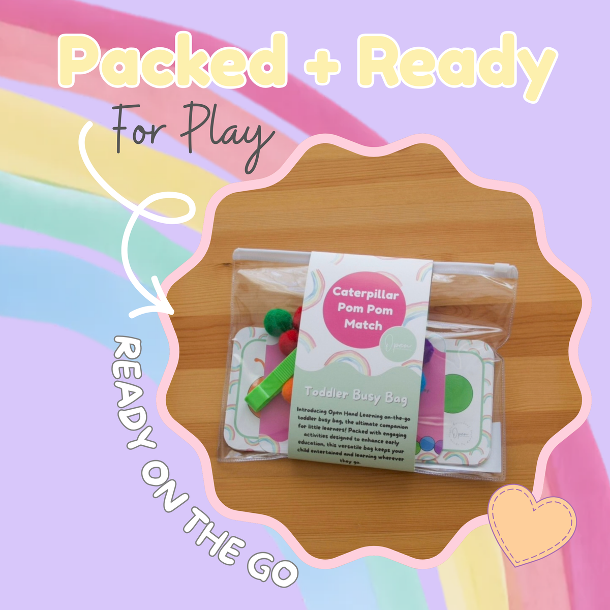 Busy Bag – Caterpillar Pom Pom Match