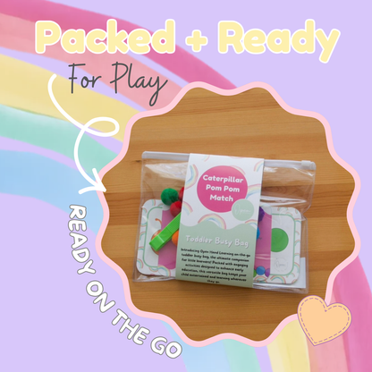 Busy Bag – Caterpillar Pom Pom Match