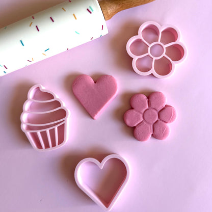 Pastel Play Dough Cutters – Girl Set