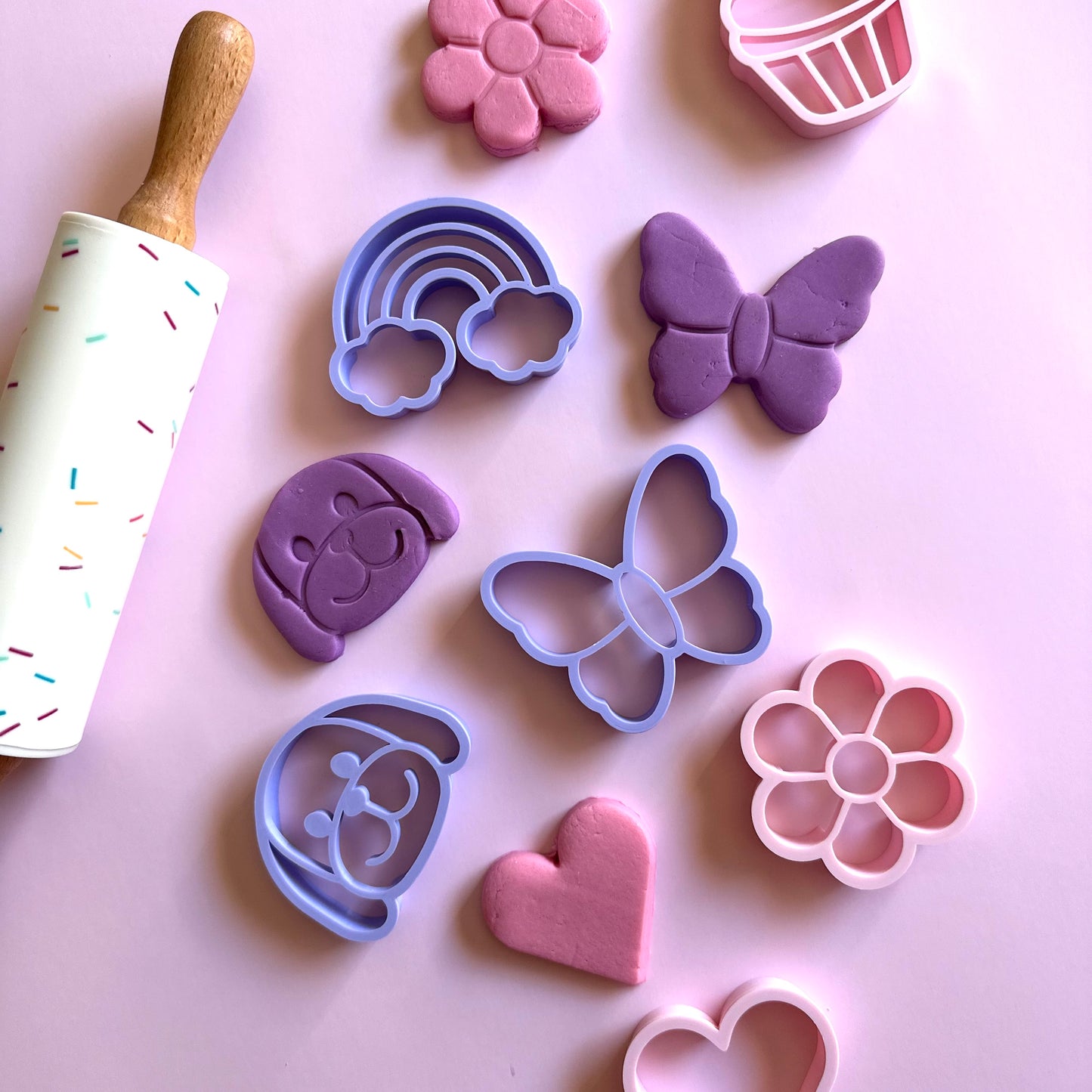 Pastel Play Dough Cutters – Girl Set