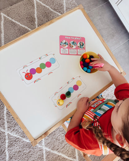 Busy Bag – Caterpillar Pom Pom Match