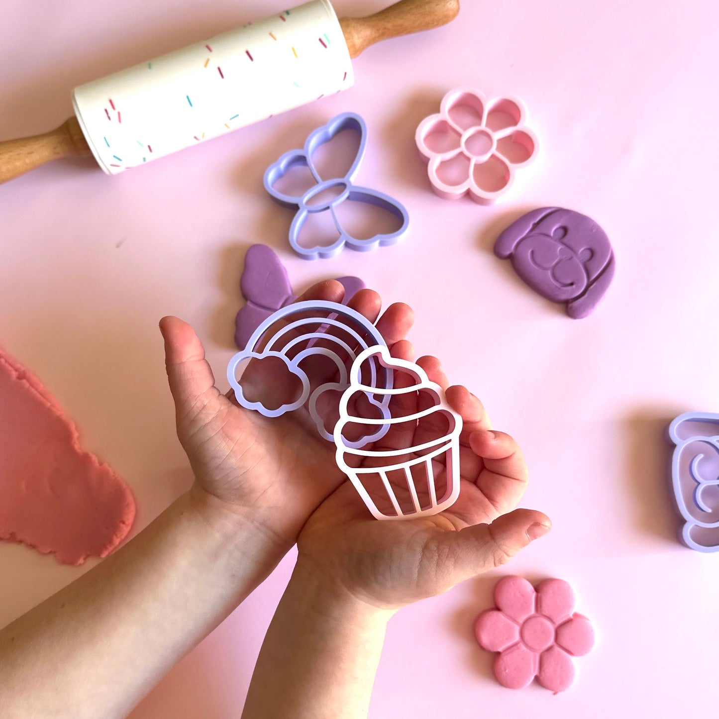 Pastel Play Dough Cutters – Girl Set