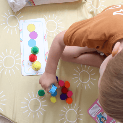 Busy Bag – Caterpillar Pom Pom Match - from Open Hand Learning - Busy Bag Toddler Activity