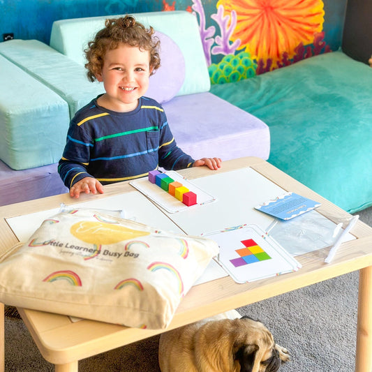Busy Bag – Cube Match - from Open Hand Learning - Busy Bag Toddler Activity