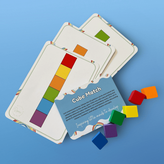 Busy Bag – Cube Match - from Open Hand Learning - Busy Bag Toddler Activity