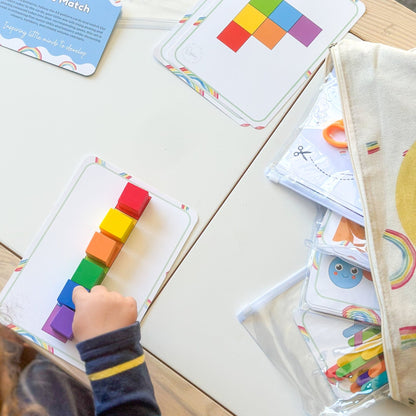 Busy Bag – Cube Match - from Open Hand Learning - Busy Bag Toddler Activity