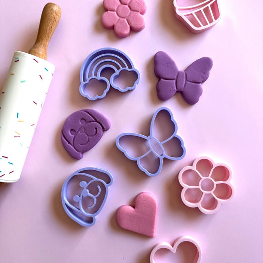 Pastel Play Dough Cutters – Girl Set - from Open Hand Learning - Busy Bag Toddler Activity