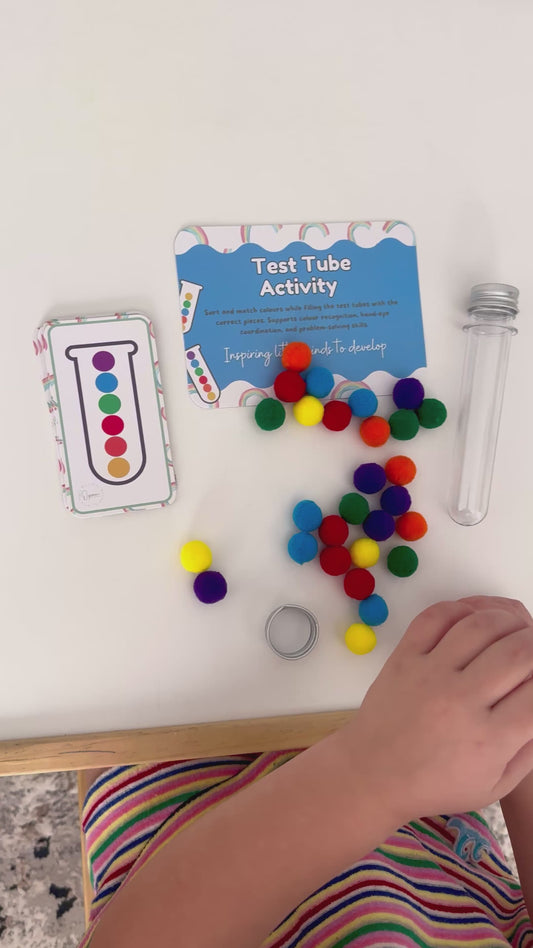 Busy Bag – Test Tube Pom Pom Match