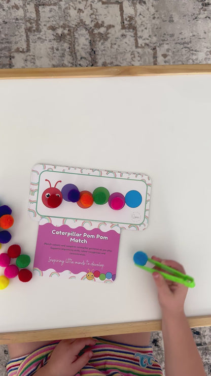 Busy Bag – Caterpillar Pom Pom Match