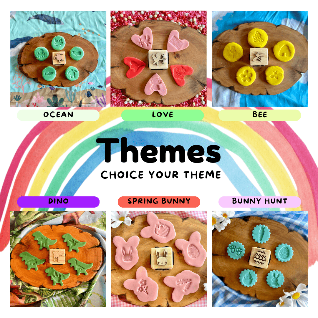 Toddler Play Dough Stamp – Choose Your Theme - from Open Hand Learning - Busy Bag Toddler Activity