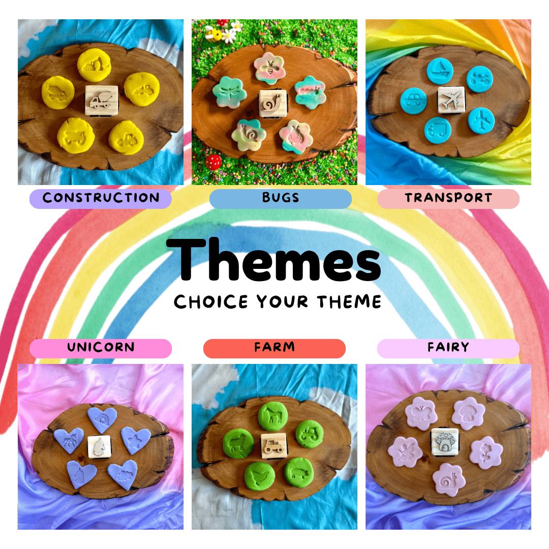 Toddler Play Dough Stamp – Choose Your Theme - from Open Hand Learning - Busy Bag Toddler Activity