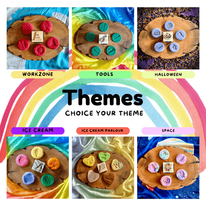 Toddler Play Dough Stamp – Choose Your Theme - from Open Hand Learning - Busy Bag Toddler Activity